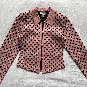 Stillman Studio Vintage Perforated Pink Leather Jacket